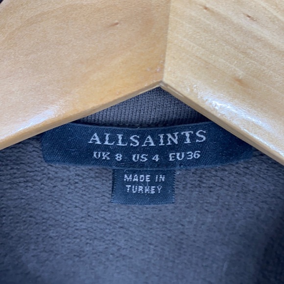 All Saints Kit Biker Sweats Moto Zip Up - Picture 6 of 8